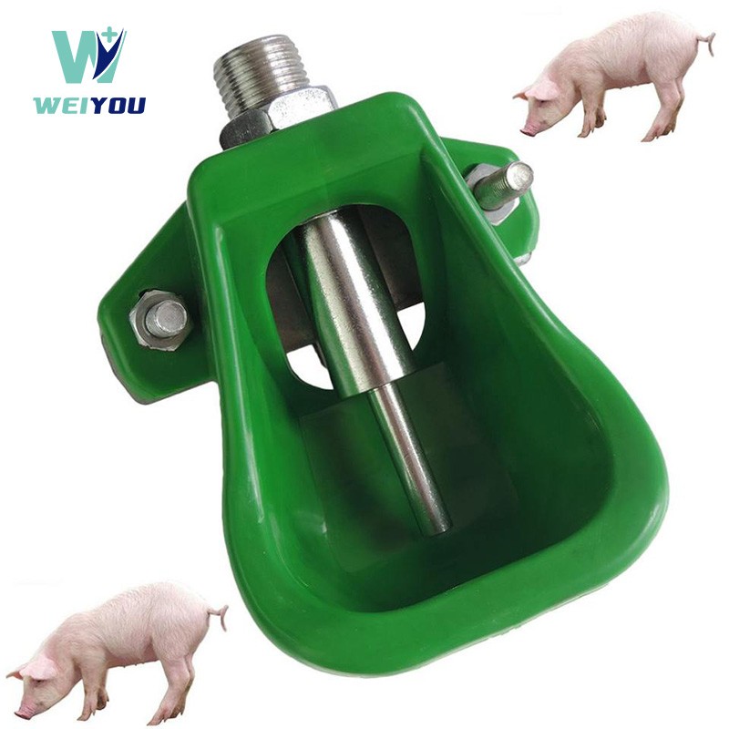 Awtomatikong Green Plastic Piglet Drinking Water Bowl