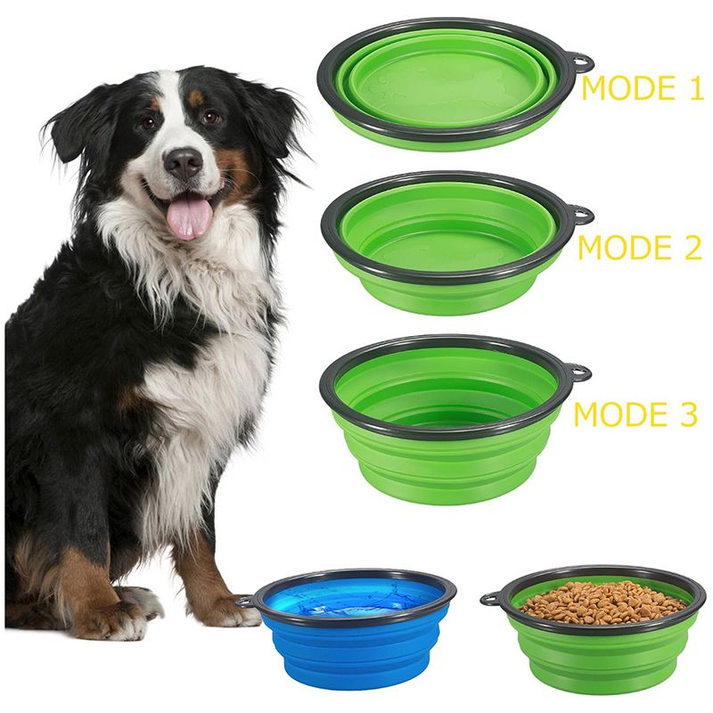 Makukulay na Collapsible Silicone Pet Travel Bowl