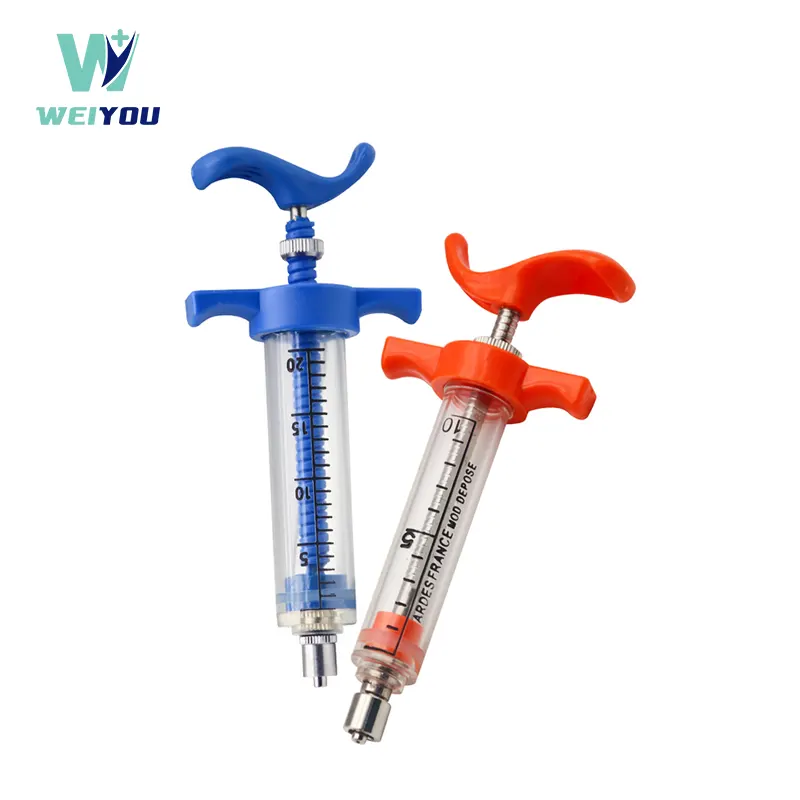 Mga Plastic-Steel Veterinary Syringe