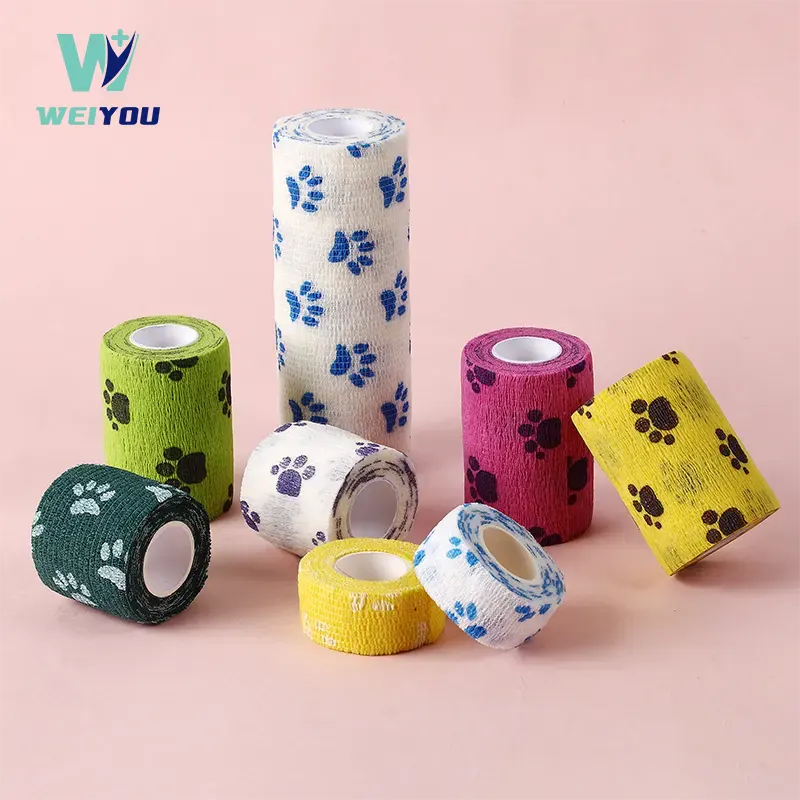 Naka-print na Cohesive Bandage para sa Vet Wrap